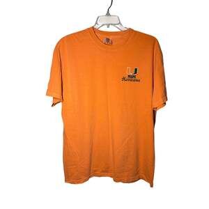 Comfort Colors Men's Orange Miami Hurricanes Graphic Tshirt Sz XL